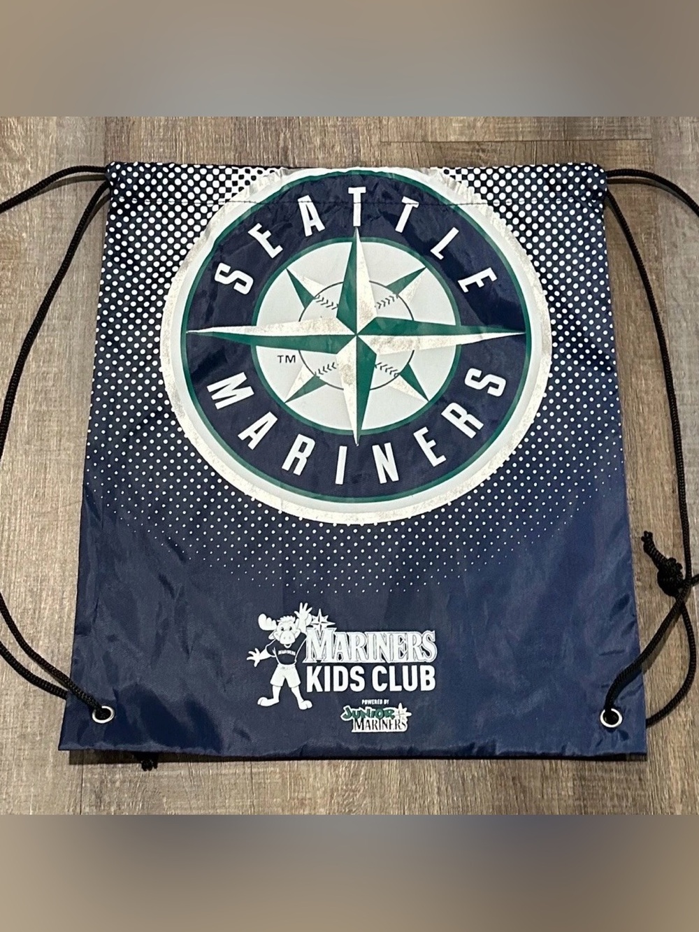 Seattle Mariners MLB Major League Baseball Kids Club Drawstring Backpack
